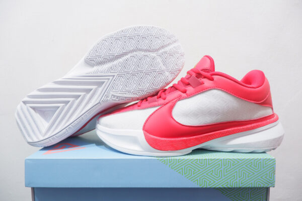 NIKE GREEK FREAK 5 LOW WHITE RED