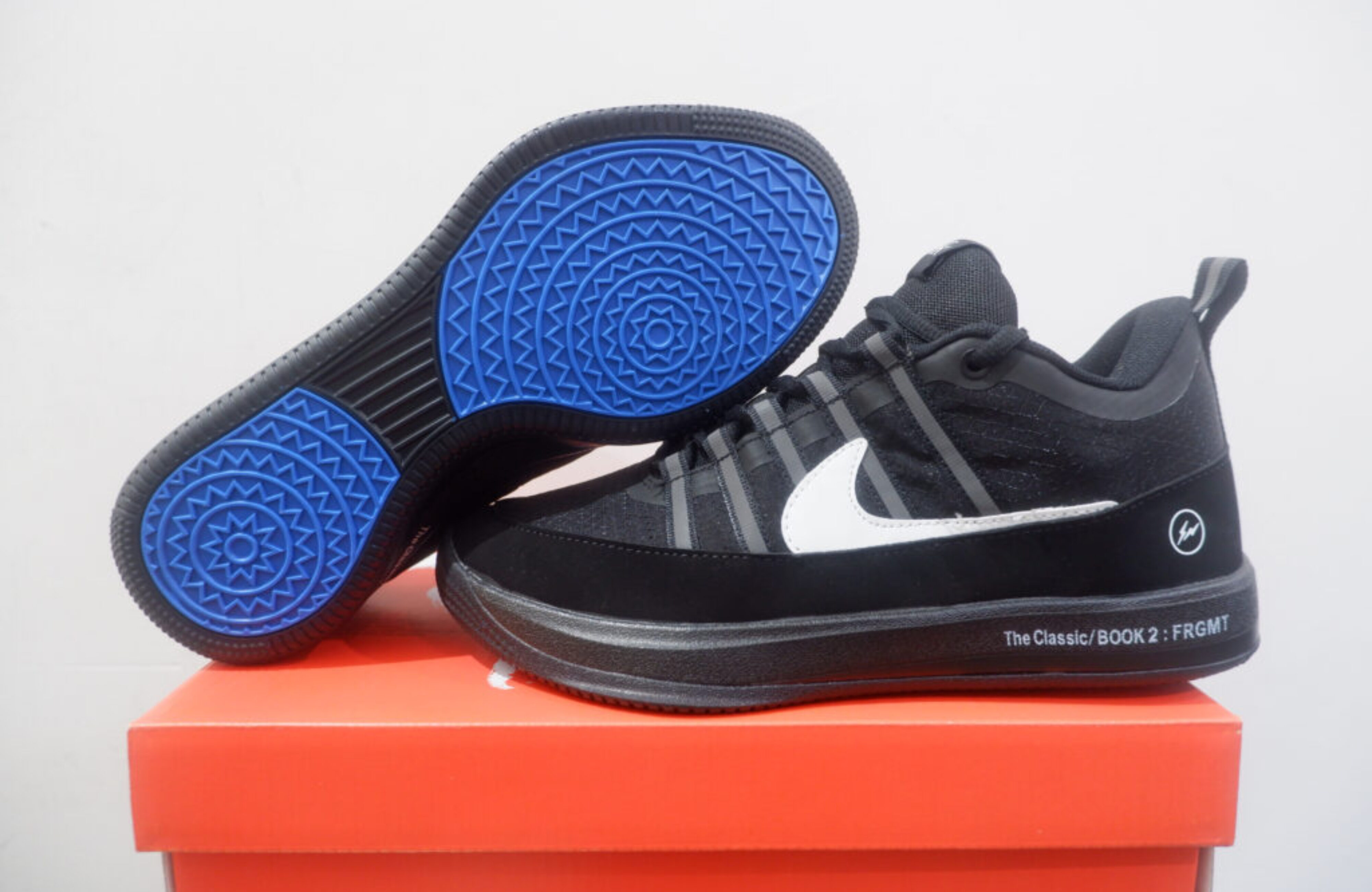NIKE BOOK 2 LOW FRAGMENT BLACK WHITE